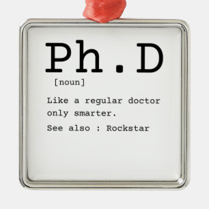 PhD-definitionsfilosofi doktor-dissertation Julgransprydnad Metall
