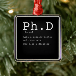 PhD-definitionsfilosofi doktor-läraren var lustig Julgransprydnad Metall