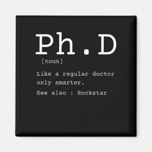 PhD-definitionsfilosofi doktor-läraren var lustig Magnet