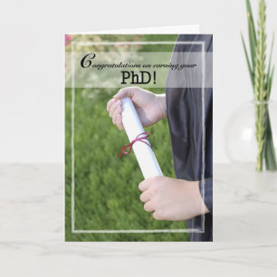 PHD Degree Studenten Grattiss, Diploma Kort