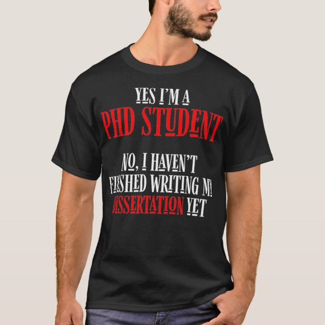 PhD Dissertation Doctorate Studenten Prem T Shirt (Framsida)
