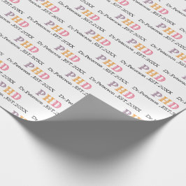 PHD ELLER Doctorate Studenten Gift Presentpapper