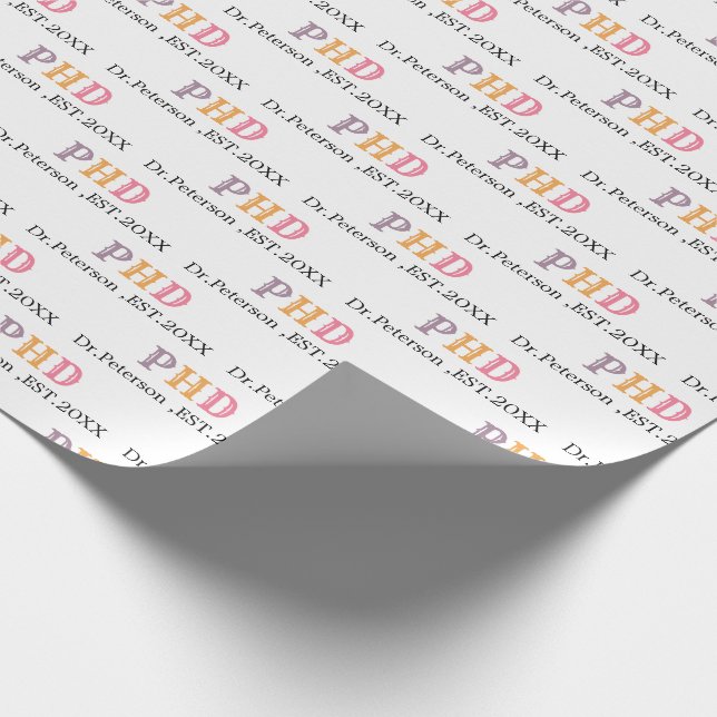 PHD ELLER Doctorate Studenten Gift Presentpapper (Hörn)