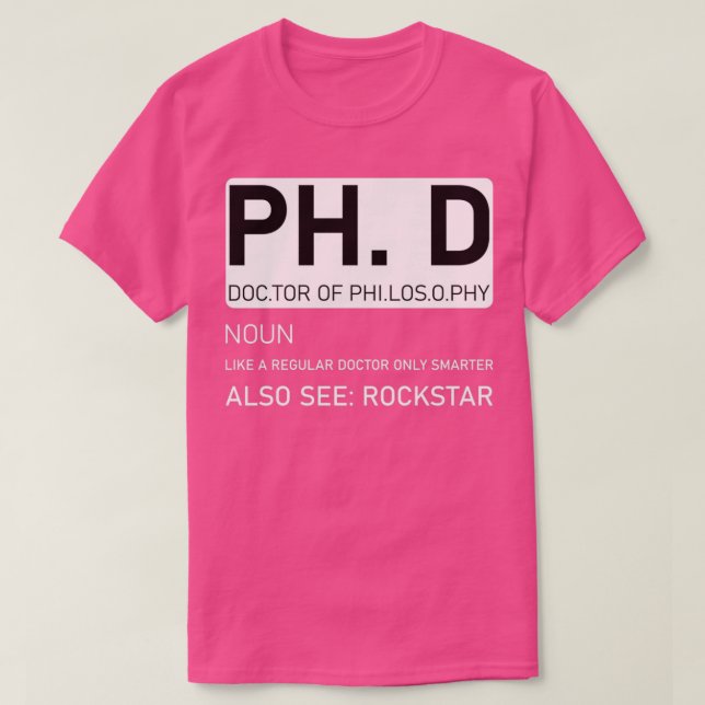 PhD-filosofi 1 T Shirt (Design framsida)