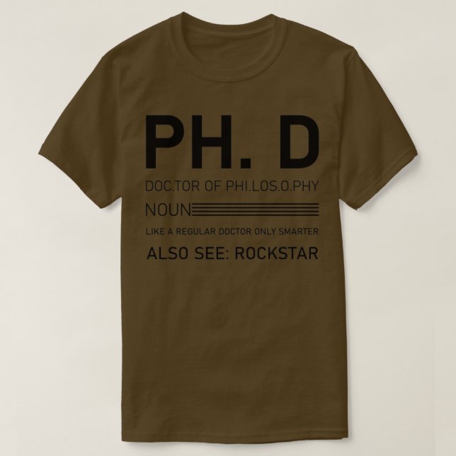 PhD-filosofi 3 T Shirt (Design framsida)