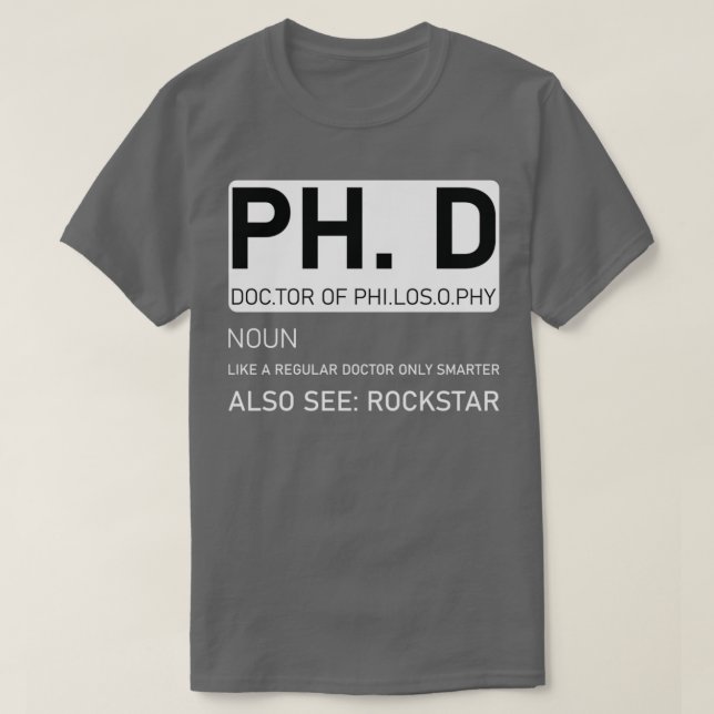 PhD-filosofi T Shirt (Design framsida)