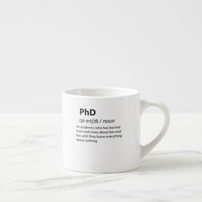 PhD Funny ordlistedefinition Espressomugg (Höger)