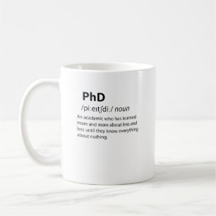 PhD Funny ordlistedefinition Kaffemugg