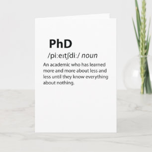 PhD Funny ordlistedefinition Kort