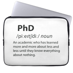PhD Funny ordlistedefinition Laptop Fodral
