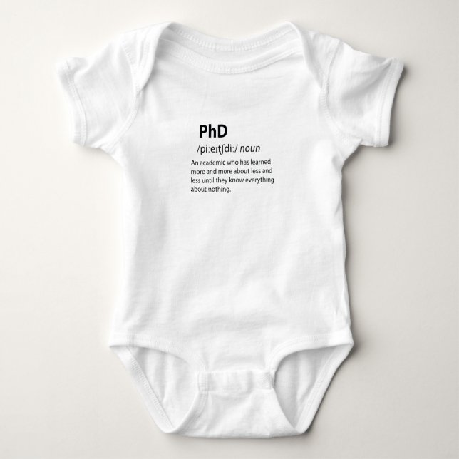 PhD Funny ordlistedefinition T Shirt (Framsida)