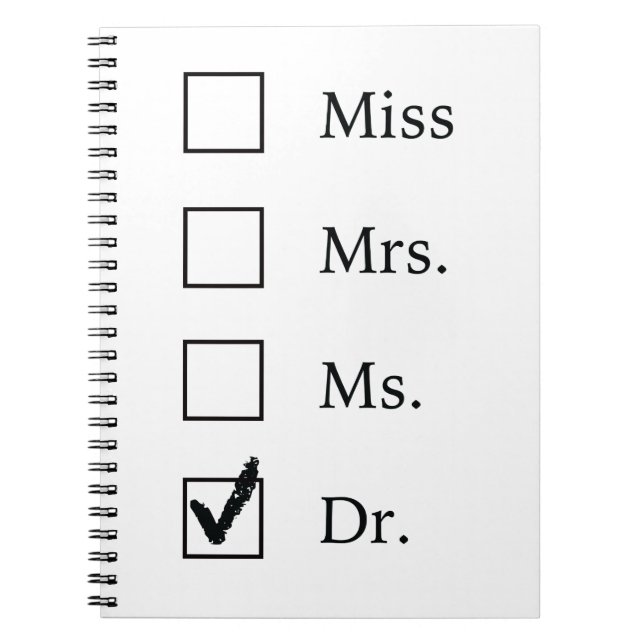 PhD-gåvor för kvinnor Anteckningsbok (Framsidan)