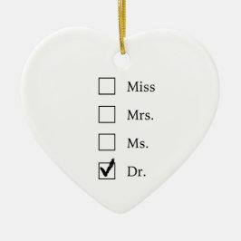 PhD-gåvor för kvinnor Julgransprydnad Keramik
