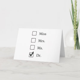 PhD-gåvor för kvinnor Kort