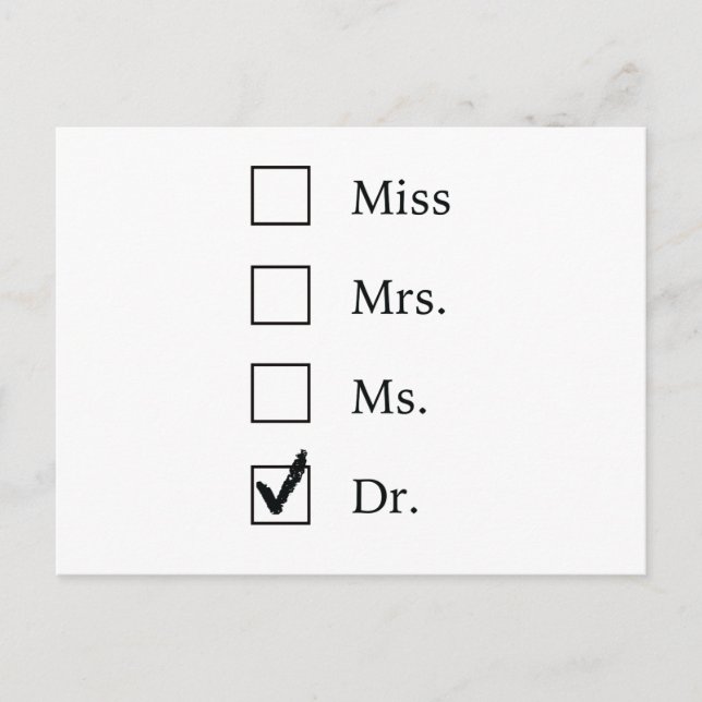 PhD-gåvor för kvinnor Vykort (Framsida)