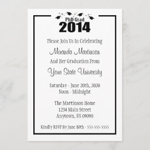 PhD Grad 2014-inbjudan till Studenten (Black Caps) Inbjudningar