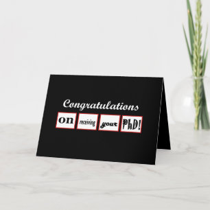 PhD-grad - ANPASSADE NAMN-Grattisar - Kort