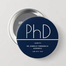 PhD grad Blue Keepsaké Studenten Knapp