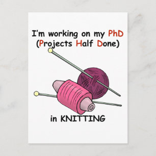 PhD i handarbete Vykort