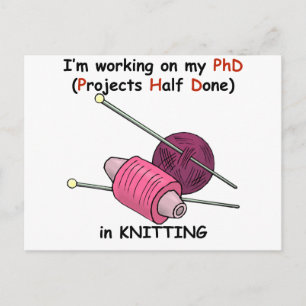PhD i nitting Vykort
