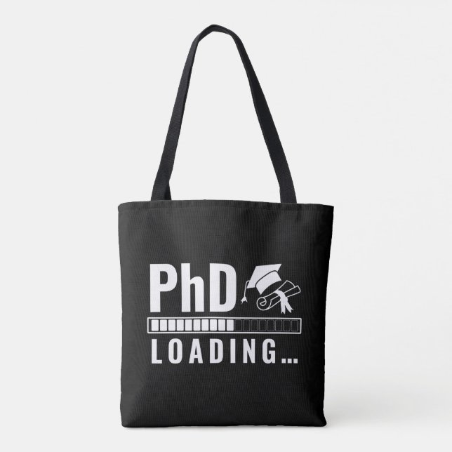 Phd Loading Pub Student Student White Roligt Scrip Tygkasse (Baksida)