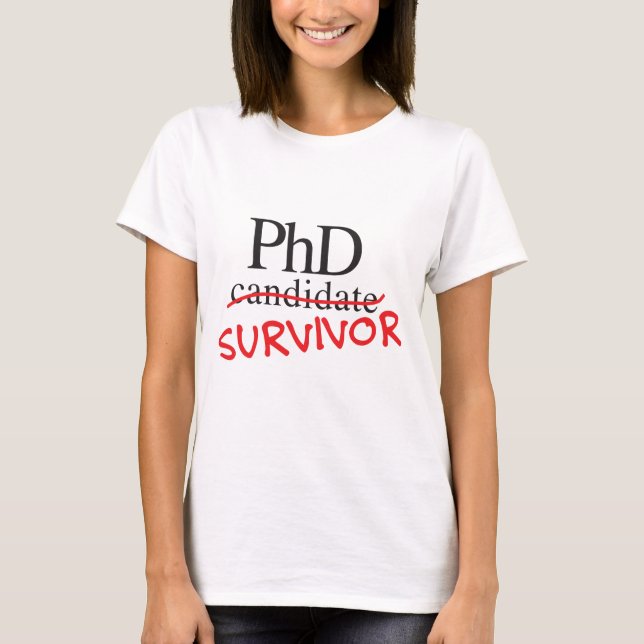 phd-överlevande t-shirt (Framsida)