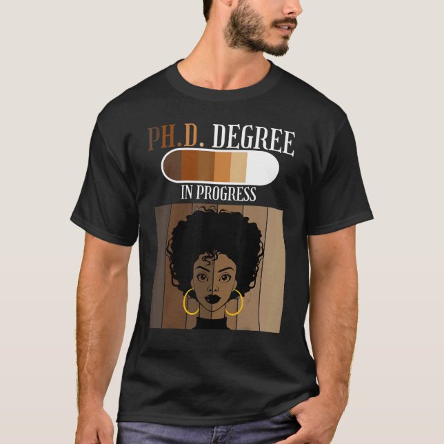 PhD Pågående doktorandkandidat Student Black A T Shirt (Framsida)
