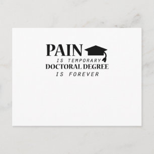 Phd Pain är en tillfällig doktorsexamen som är pra Vykort