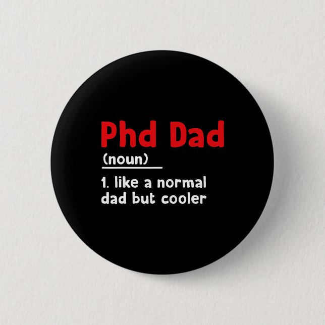 Phd Pappa Definition Sarcastic Funny Studenten Fat Knapp (Framsida)