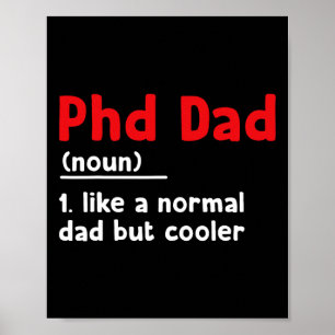 Phd Pappa Definition Sarcastic Funny Studenten Fat Poster