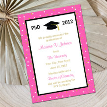 PhD Rosa Confetti för doktorandanmälan