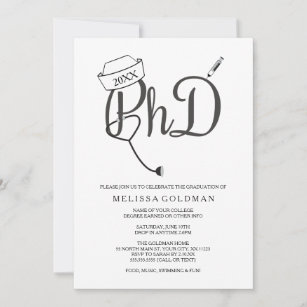 Phd Inbjudningar Student u0026 Examen  Zazzle.se