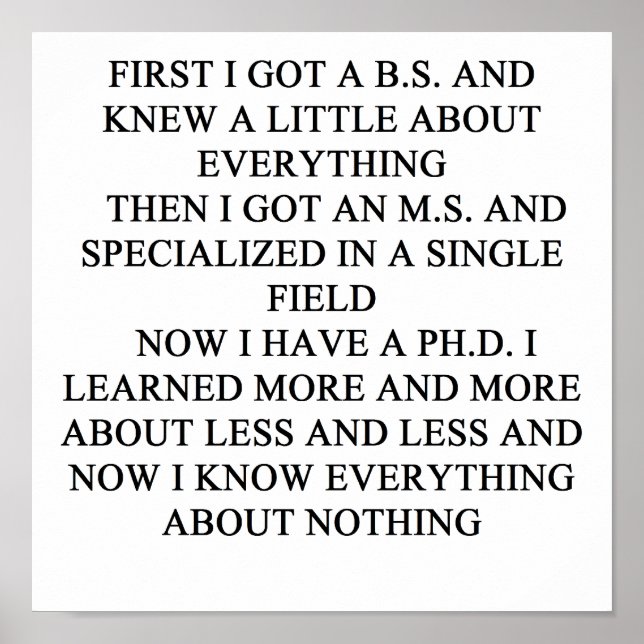 PHD-skämt Poster (Framsidan)