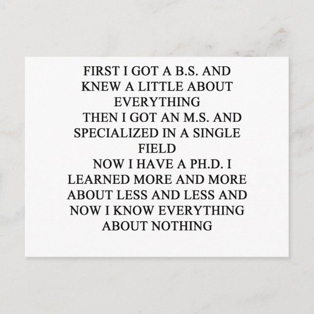 PHD-skämt Vykort (Framsida)