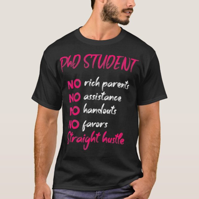 PhD Student Dissertation Doctorate Studenten _37 T Shirt (Framsida)