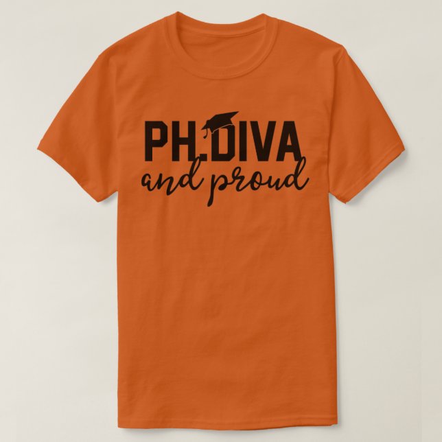 PhD Student ger Tees PhD Diva och T Shirt (Design framsida)