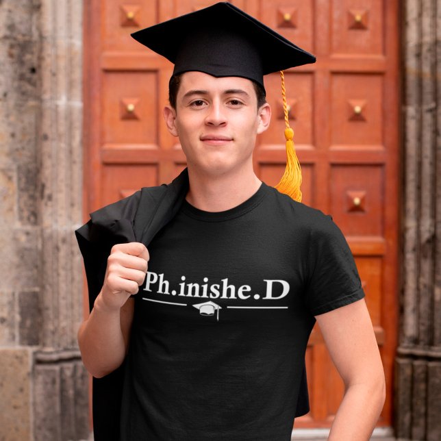 PHD Student Phinish Funny Dissertation Defence T Shirt (Skapare uppladdad)