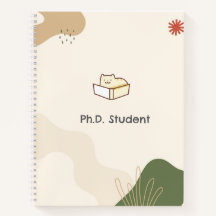 PhD-student Spiral anteckningsbok-Roligt Katt-