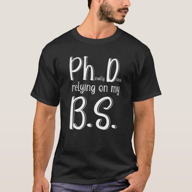 Phd Studenten-doktorsgrad som har utförts med T Shirt (Framsida)