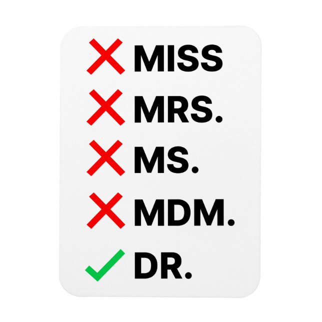 PhD Studenten Flexible Magnet (Vertikal)