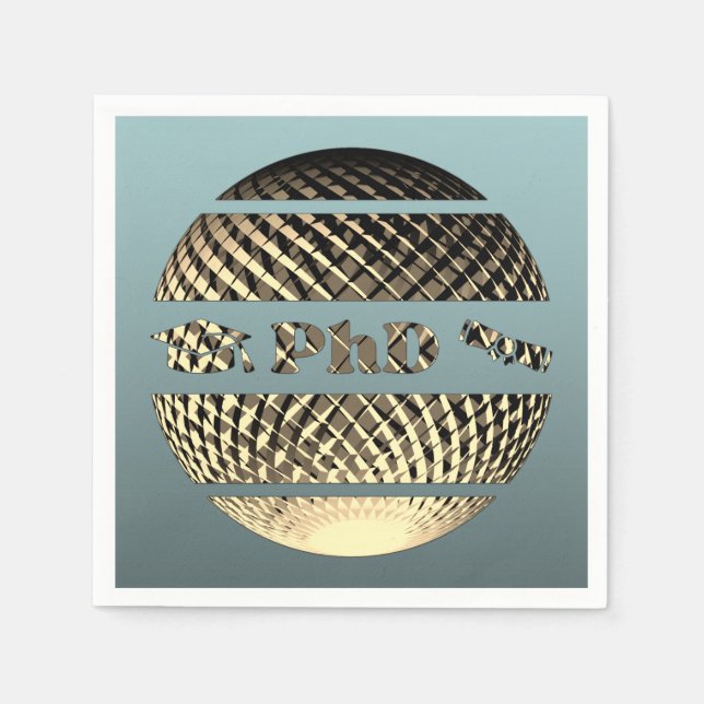 PhD studenten guld Pappersservett (Framsidan)