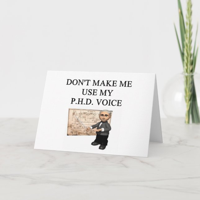 PHD uttrycker Kort (Framsida)