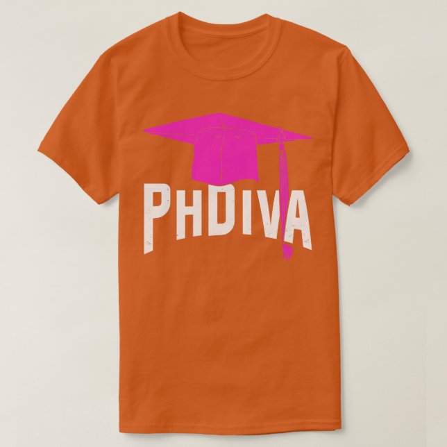 PhDiva Doktor Candidate Girl Gift T Shirt (Design framsida)