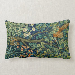 Pheasant Bird i Träd (av William Morris) Lumbarkudde