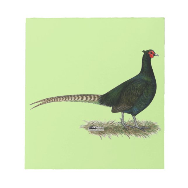 Pheasant Black Tupp Anteckningsblock (Framsida)