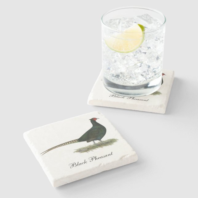 Pheasant Black Tupp Stenunderlägg (Sidan)