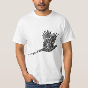 Pheasant Disted Print - Vintage Pheasant T Shirt