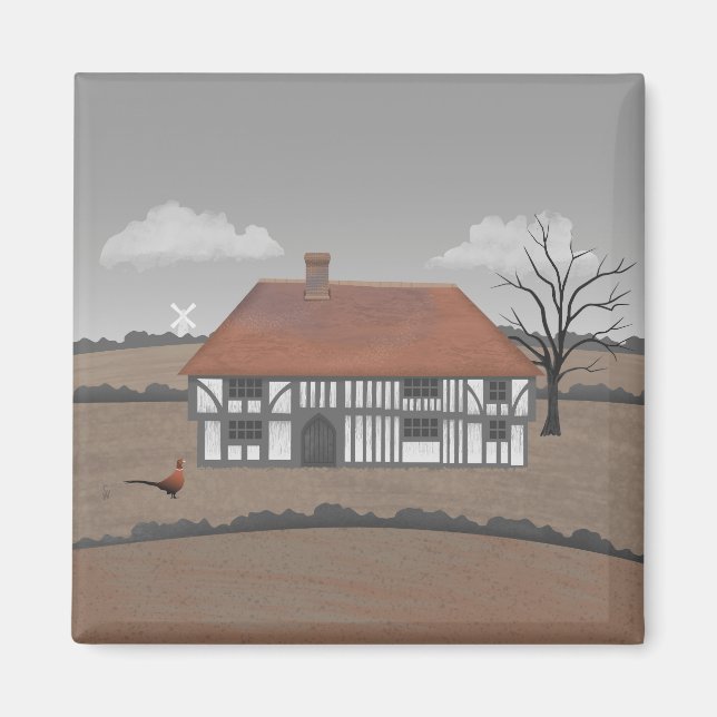 Pheasant Farmhouse Magnet (Framsidan)