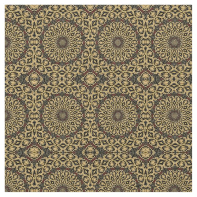 Pheasant Feather Kaleidoscope Fabric Tyg (Närbild)