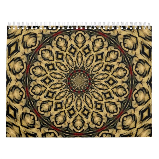 Pheasant Feathers Kaleidoscope Kalender (Omslag)